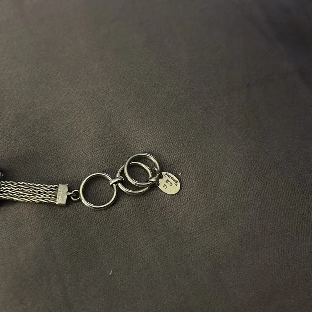 Lori Bonn silver bracelet with purple slides and stoppers - Picture 4 of 9